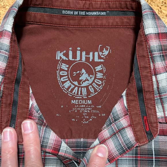 KUHL Men’s Stallion Textured Plaid Short Sleeve Button Down Shirt Sz M - Picture 3 of 12